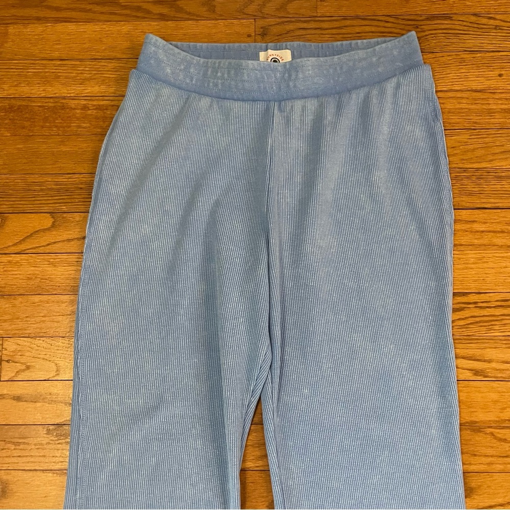 Sunnyside by Sundry Blue Waffle Knit Flare Lounge Pants Etra Large XL - Picture 3 of 10